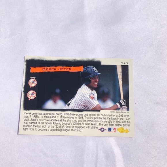 1994 Derek Jeter Classic “Cream of the Crop” Card - Picture 11 of 13